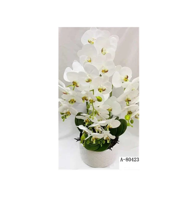 Flori Artificiale In Ghiveci Orhidee Pvc + Ceramica A-80423 Wei